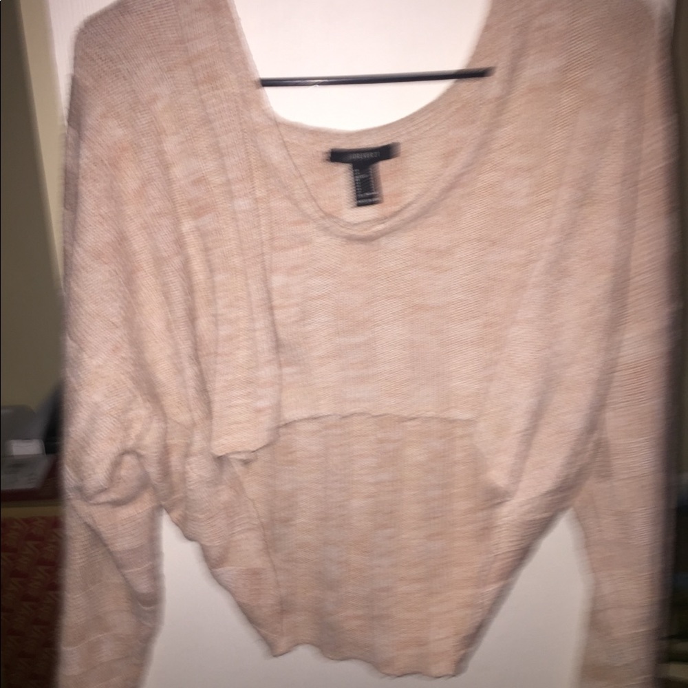 pink cropped sweater